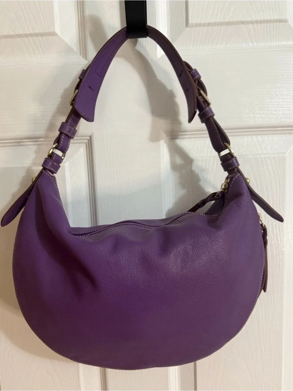Dooney & Bourke Luna Purple Expandable Hobo Bag